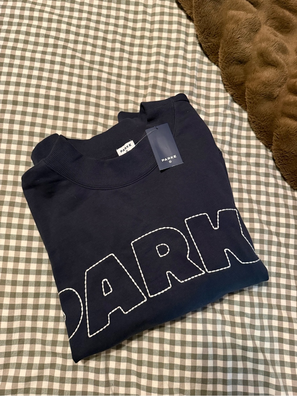 Parke x target blue mockneck l/xl